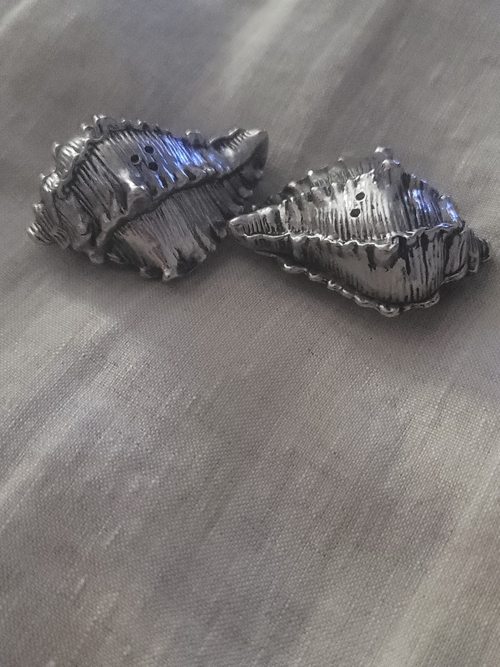 Metallic Pewter Seashell Salt & Pepper Shaker Set - Home Accents